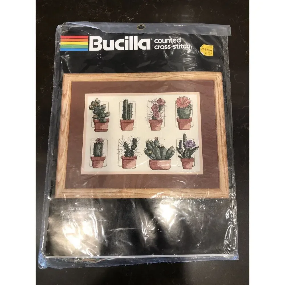 Bucilla Cactus Sampler Counted Cross Stitch Kit Brooke‎ Morrison 40287 Sealed